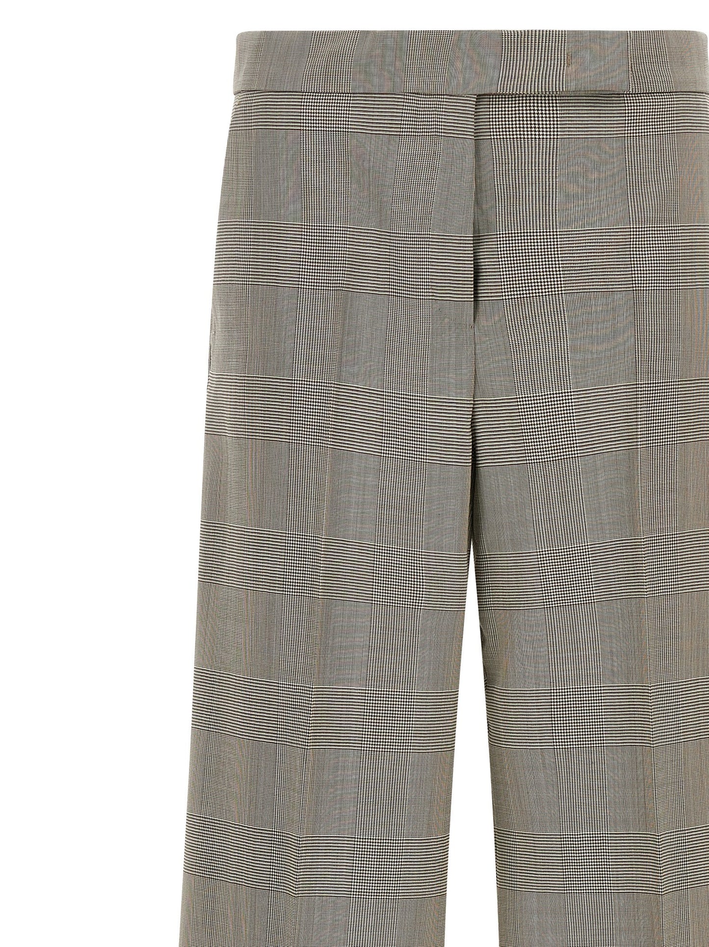 Trousers by Max Mara for women in virgin wool gray features a tailored silhouette with a tailored wide, defined by its long and a sophisticated high rise.