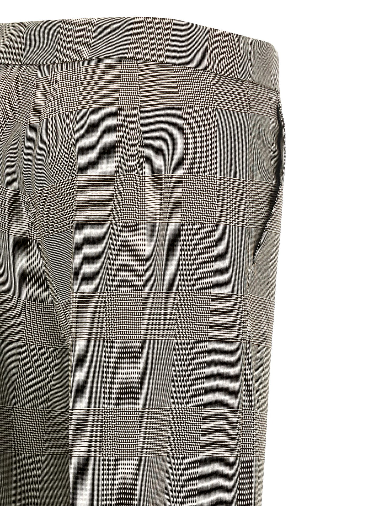 Trousers by Max Mara for women in virgin wool gray features a artisanal silhouette, showcasing a sophisticated wide with a long and high rise for a artisanal finish.