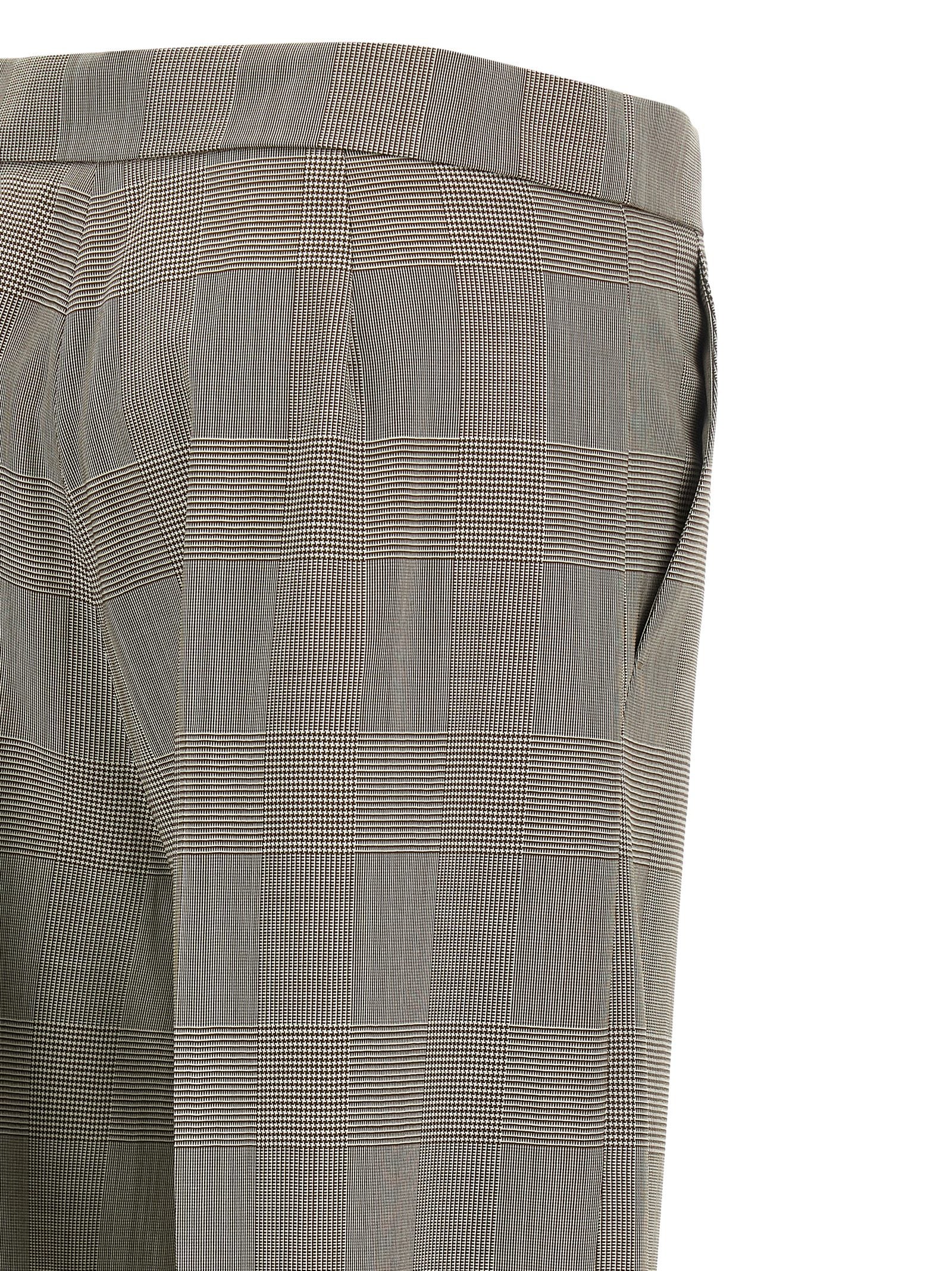 Trousers by Max Mara for women in virgin wool gray features a artisanal silhouette, showcasing a sophisticated wide with a long and high rise for a artisanal finish.