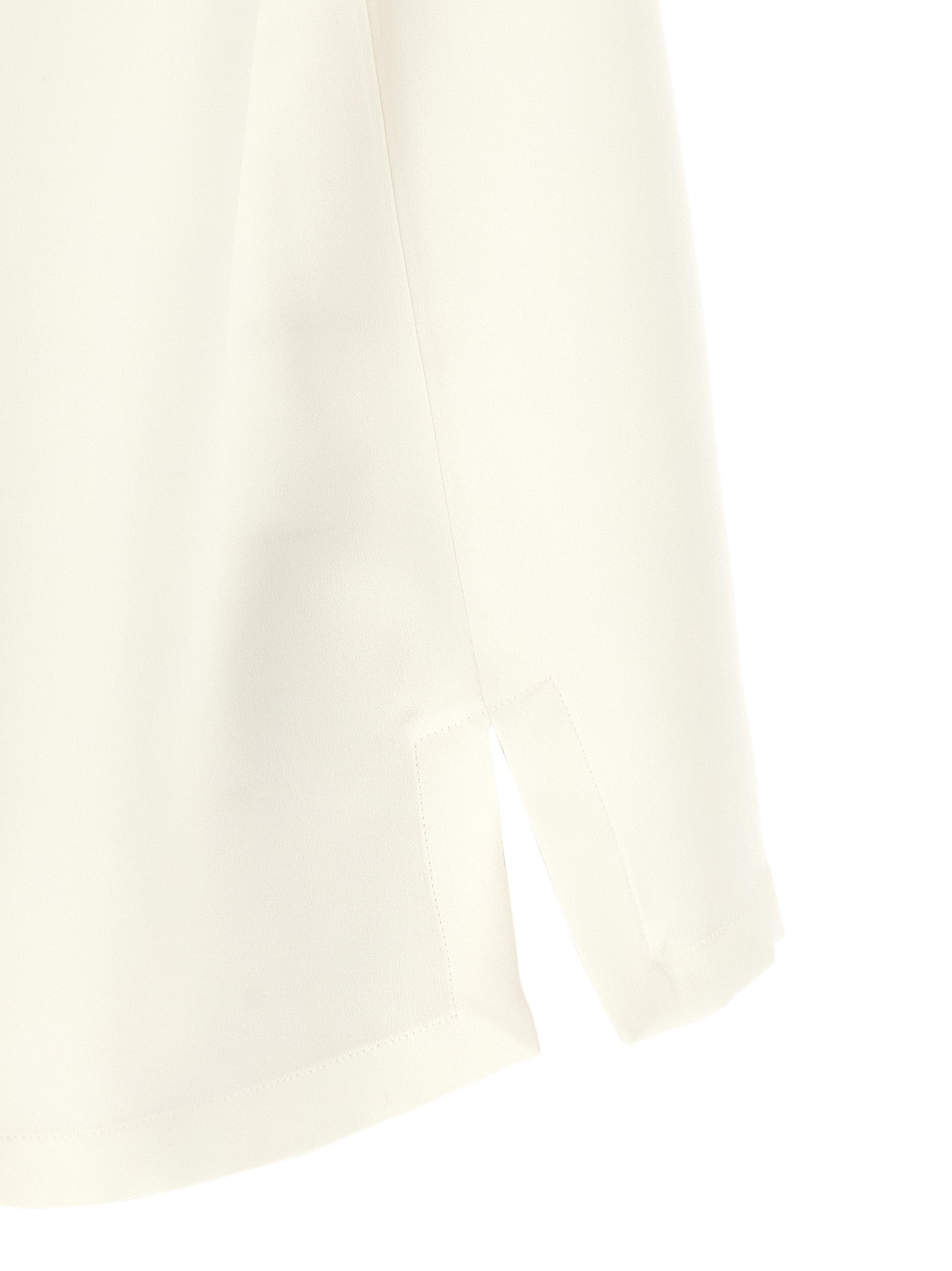 Blouse by Max Mara for women in silk crepe ivory & white features an architectural silhouette with a refined and elegant for a architectural look.