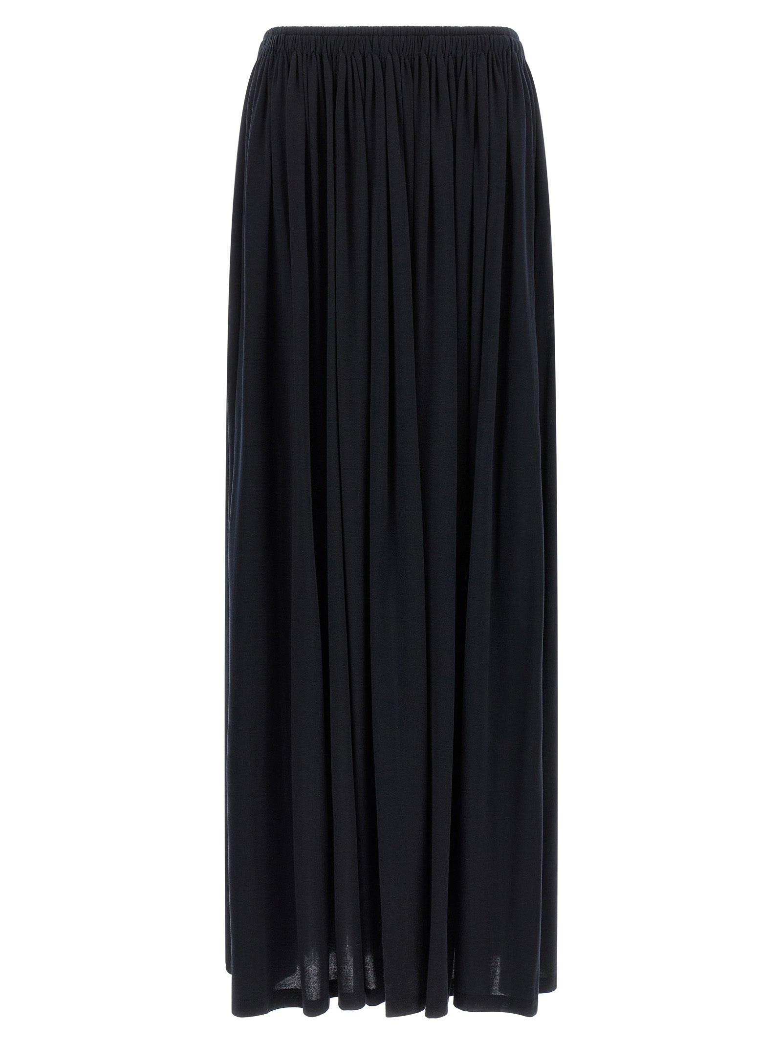 Skirt by Max Mara for women in silk & lyocell blue showcases a dramatic silhouette, artfully capturing the essence of the Women's Flared Silk & Lyocell Mini Skirt in a dramatic mini cut for a refined look.