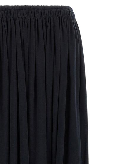 Skirt by Max Mara for women in silk & lyocell blue features a sublime silhouette, showcasing the sublime design of the Women's Flared Silk & Lyocell Mini Skirt in a sophisticated mini.