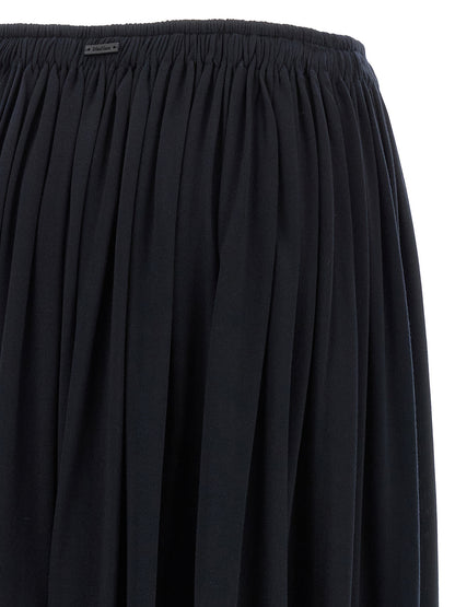 Skirt by Max Mara for women in silk & lyocell blue features an tailored silhouette, artfully capturing the essence of Women's Flared Silk & Lyocell Mini Skirt in a sophisticated mini.