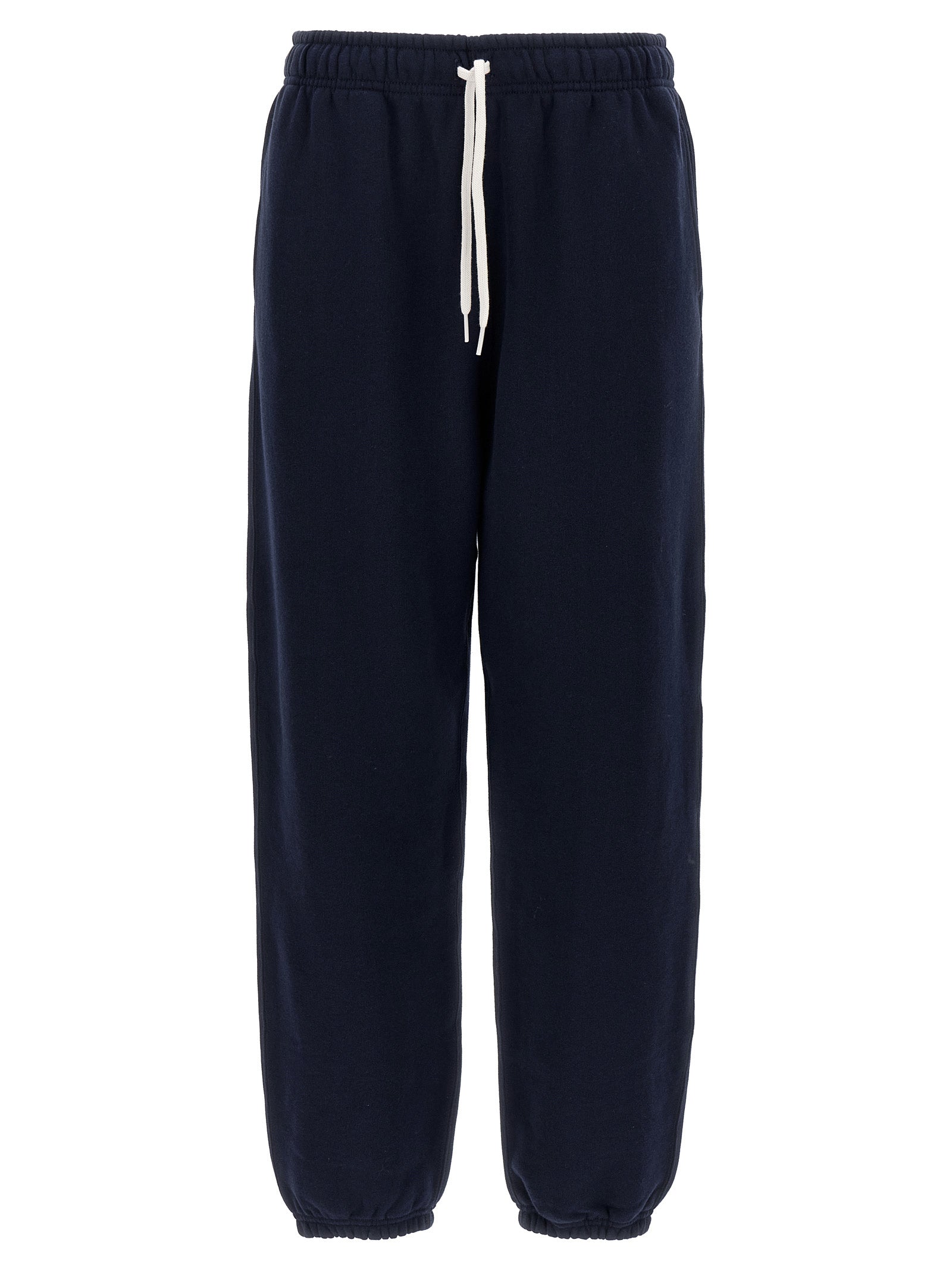 Joggers by Polo Ralph Lauren for women in cotton polyester blue, red & white presents a tailored silhouette, showcasing a tailored tapered-leg & relaxed-fit and long cut with a refined for a truly tailored aesthetic.
