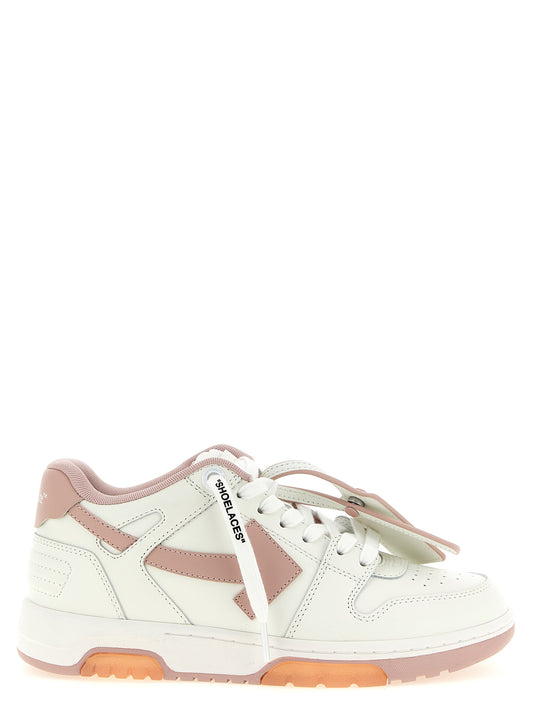 Athletic Sneakers by Off-White for women in polyester & calfskin leather multicolor, pink, white, patterned & signature showcases an impeccable silhouette, defined by an impeccable low-top style design that perfectly captures the essence of the Women's Low Top Polyester & Calfskin Leather Athletic Sneakers.