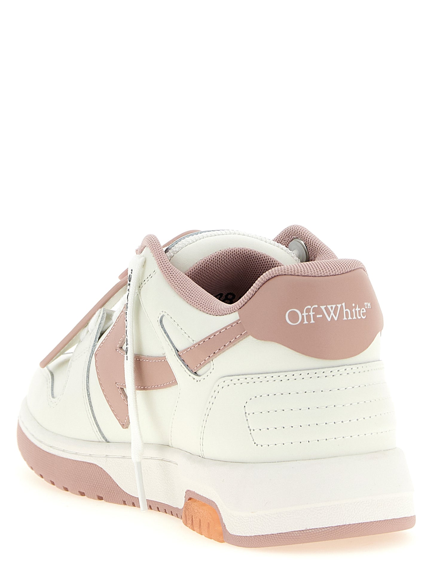Athletic Sneakers by Off-White for women in polyester & calfskin leather multicolor, pink, white, patterned & signature presents a sleek silhouette, perfectly capturing the low-top style essence of Women's Low Top Polyester & Calfskin Leather Athletic Sneakers with its sleek design and premium finish.