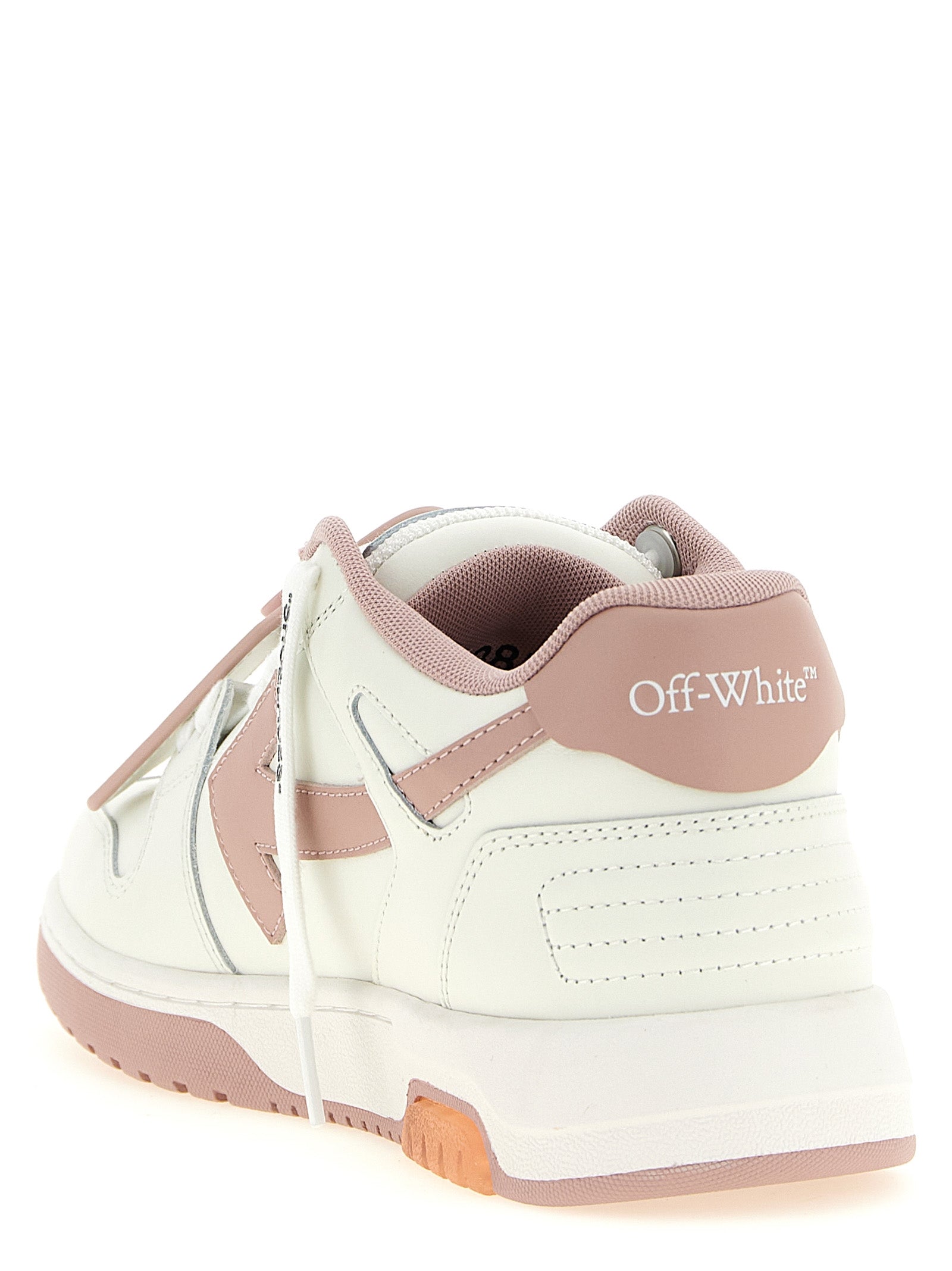 Athletic Sneakers by Off-White for women in polyester & calfskin leather multicolor, pink, white, patterned & signature presents a sleek silhouette, perfectly capturing the low-top style essence of Women's Low Top Polyester & Calfskin Leather Athletic Sneakers with its sleek design and premium finish.