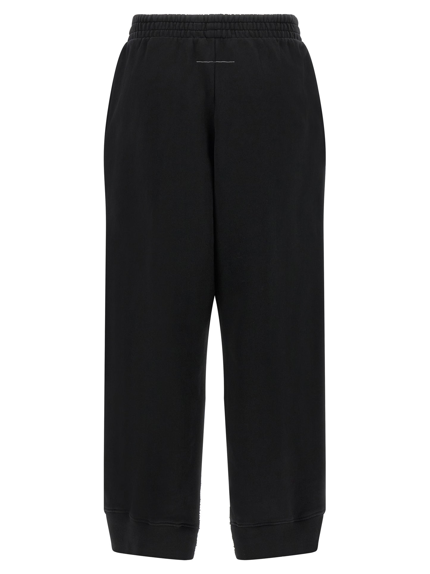 Joggers by MM6 Maison Margiela for women in cotton black, white & signature features a refined silhouette with a refined athletic & relaxed-fit, defined by a and a refined long for a refined finish.