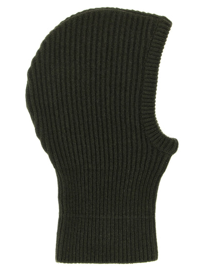 Hat by MM6 Maison Margiela for women in polyamide wool bicolour, black, green & signature features a dapper refinement silhouette, showcasing the dapper refinement design of the Polyamide Wool Hat for a sophisticated, premium look.