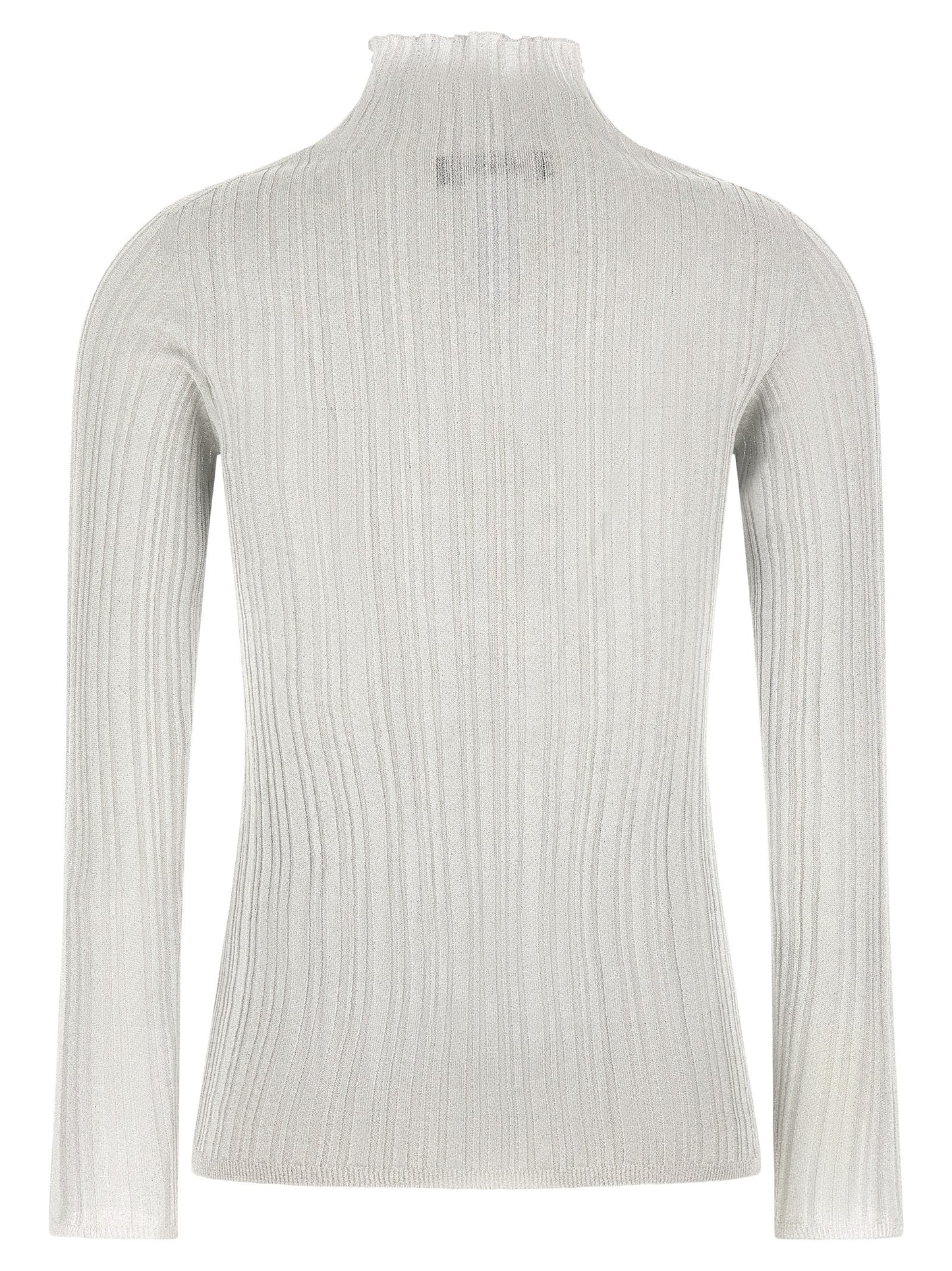Cardigan by Fabiana Filippi for women in polyester & viscose gray, pearl & patterned features an impeccable silhouette, showcasing a sophisticated mock neckline and detail for a truly impeccable finish.