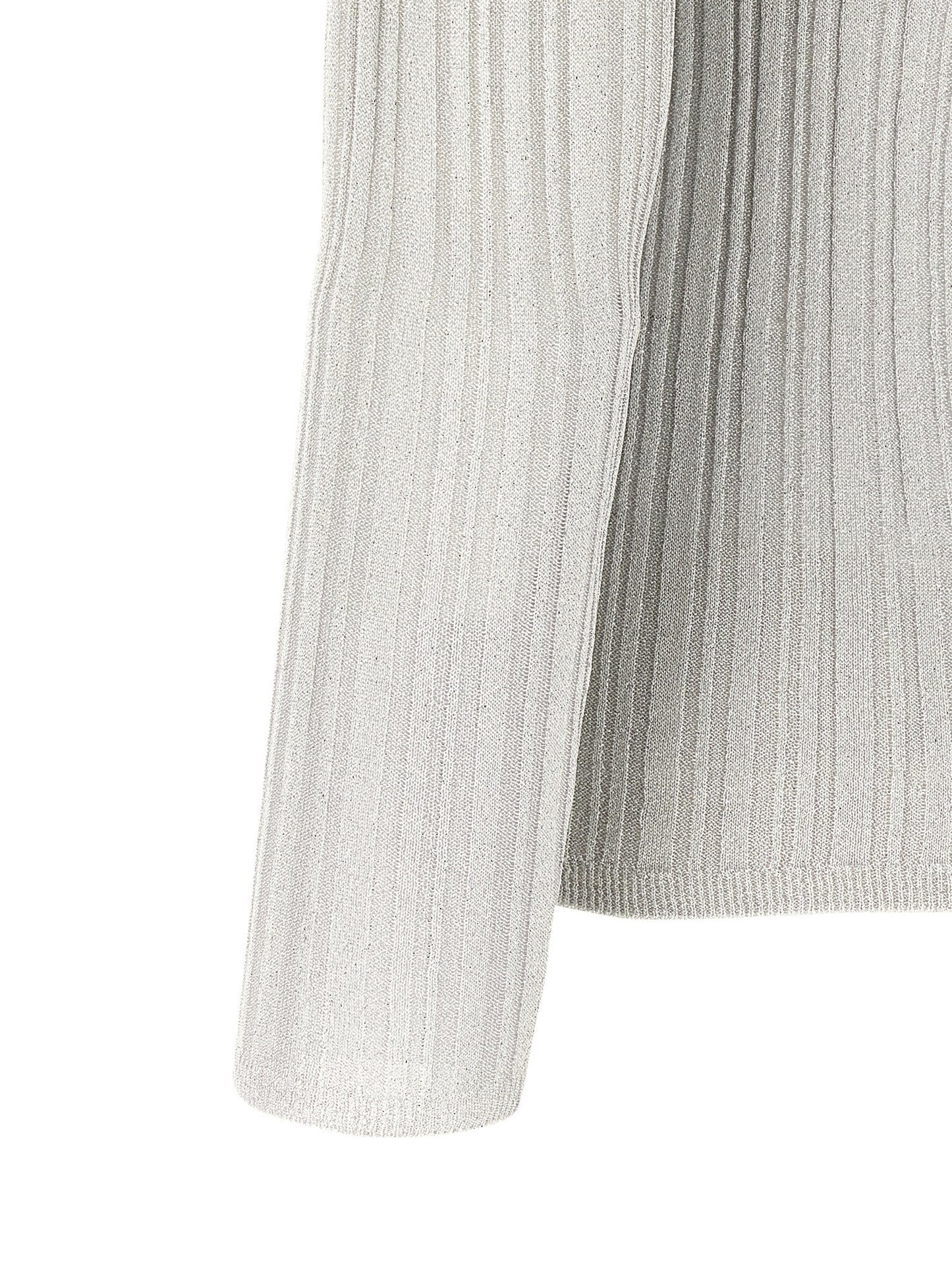 Cardigan by Fabiana Filippi for women in polyester & viscose gray, pearl & patterned features an impeccable silhouette, showcasing a sophisticated and detail for a truly impeccable finish.