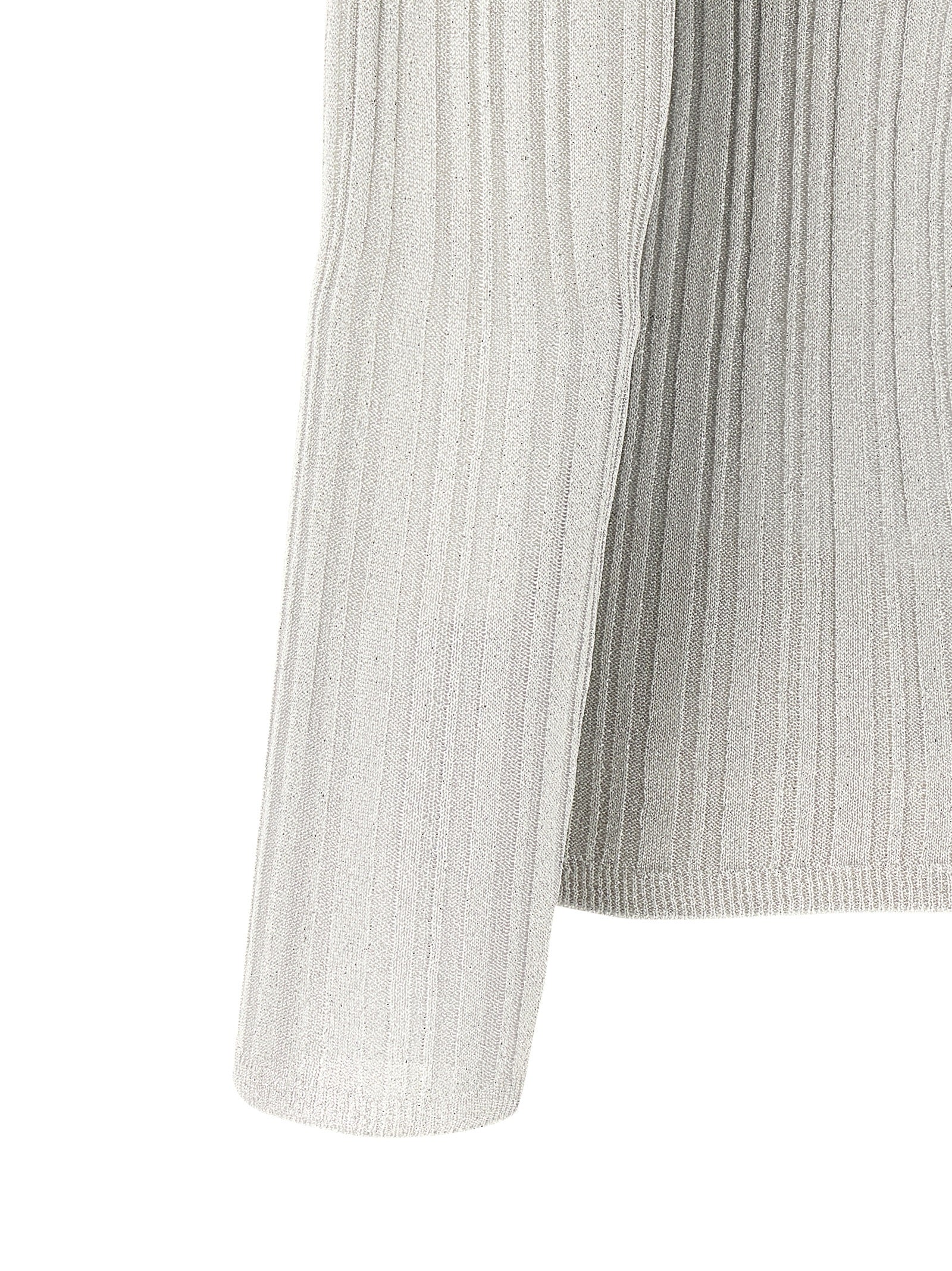 Cardigan by Fabiana Filippi for women in polyester & viscose gray, pearl & patterned features an impeccable silhouette, showcasing a sophisticated and detail for a truly impeccable finish.