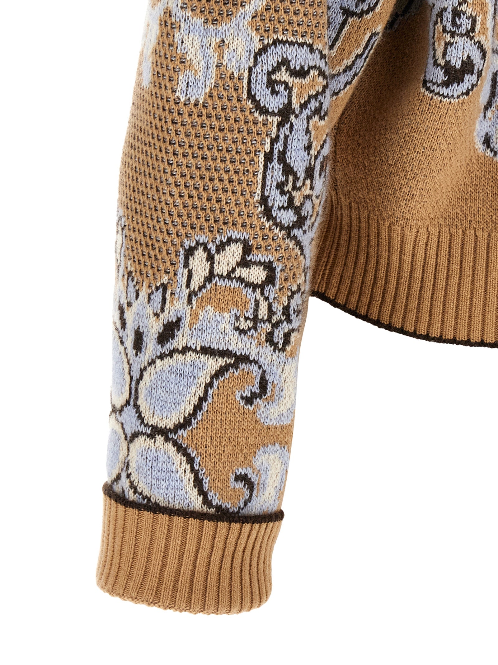 Cardigan by Twinset for women in cashmere wool polyamide & viscose brown & jacquard showcases a luxurious silhouette, meticulously detailed with a sophisticated and for a refined finish.