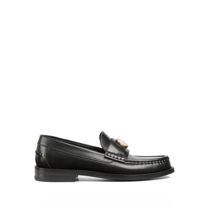Gucci Black Leather Slip-On Loafers