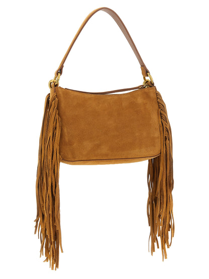 Shoulder Bag by Twinset for women in polyester polyethylene leather brown & gold features a statuesque silhouette, showcasing a secure and statuesque with versatile shoulder-strap & handle for a statuesque finish.