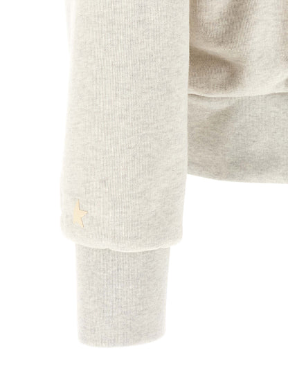 Sweatshirt Hoodie by Golden Goose for men in cotton gray, light-grey & signature features an avant-garde silhouette, showcasing a sophisticated and detail for a truly avant-garde finish.