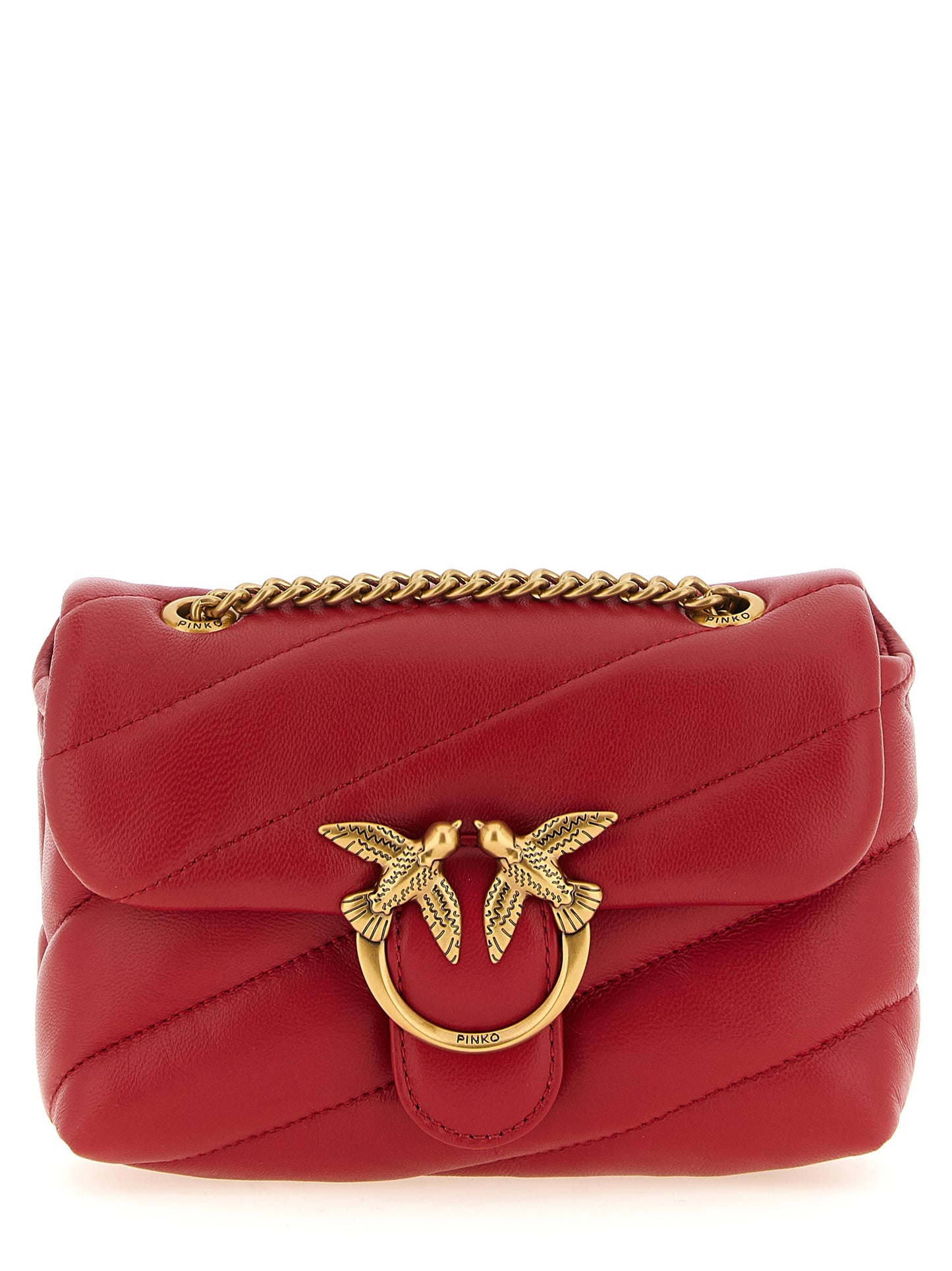 2-in-1 Shoulder & Crossbody Handbag by PINKO for women in polyester gold, multicolor & red showcases a versatile sophistication silhouette, featuring a secure zipper, versatile sophistication , and versatile crossbody-strap & shoulder-strap for a versatile sophistication finish.