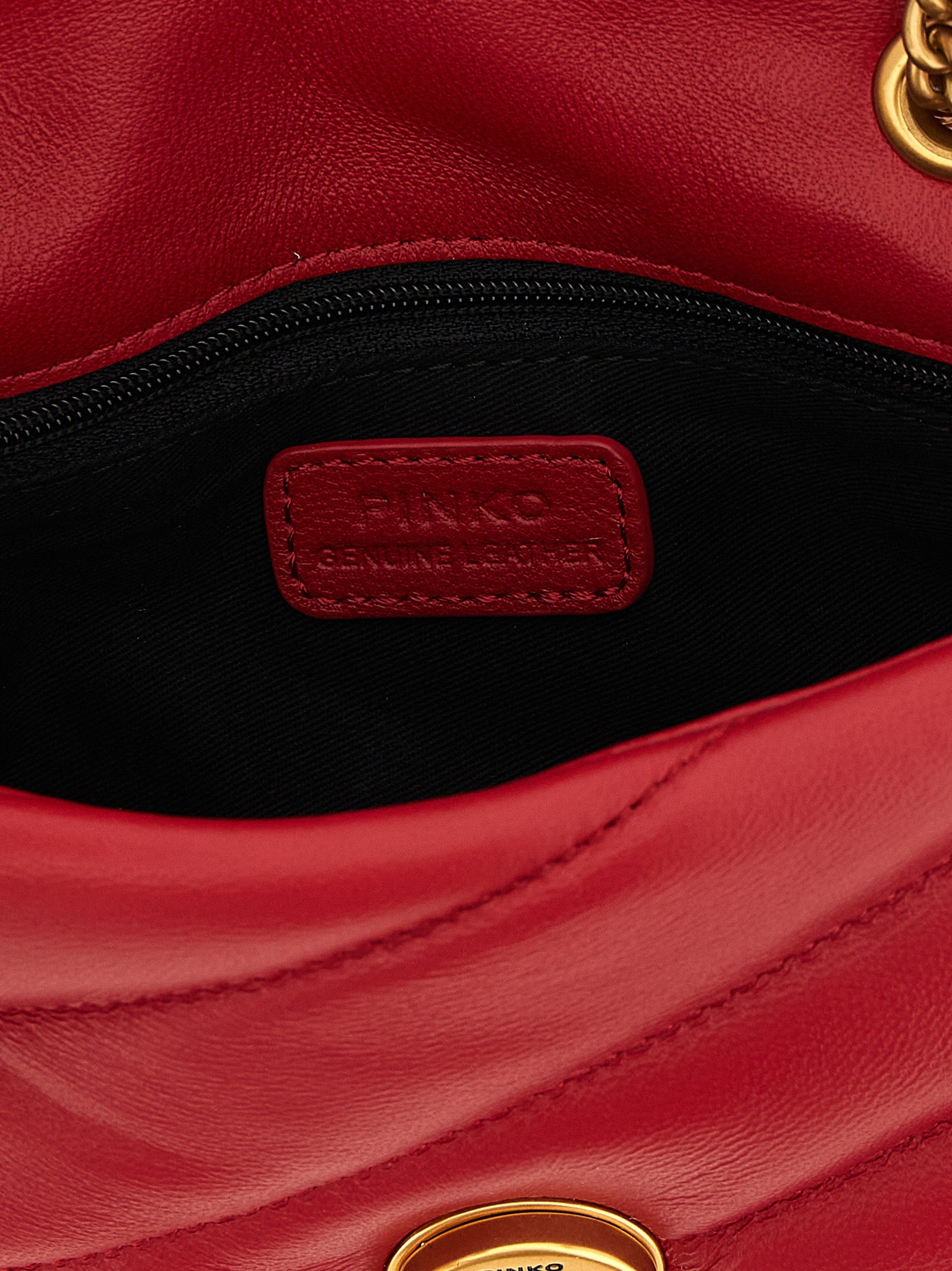2-in-1 Shoulder & Crossbody Handbag by PINKO for women in polyester gold, multicolor & red features a transformative elegance silhouette, showcasing a secure zipper, organized , and versatile crossbody-strap & shoulder-strap for a transformative elegance look.