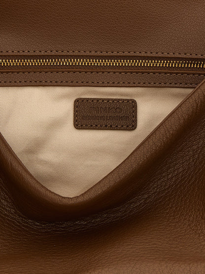 Shoulder Bag by PINKO for women in polyester brown & gold features a effortless chic silhouette with a secure buckle, ample , and versatile shoulder-strap for a effortless chic finish.