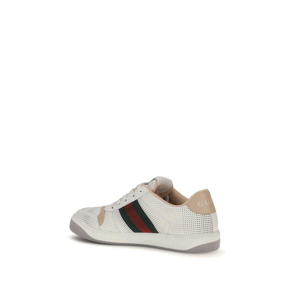 Athletic Sneakers Gucci women bos taurus calf leather white, signature & striped featuring a avant-garde Women's Athletic Bos Taurus Calf Leather Sneakers design with a avant-garde athletic style for a refined finish.