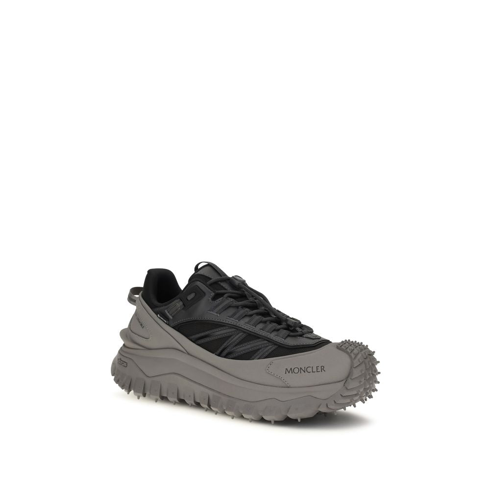 Athletic Sneakers by Moncler for men in bos taurus calf leather gray & signature features an effortless chic silhouette, showcasing the signature athletic style of the Men's Athletic Bos Taurus Calf Leather Sneakers collection with a truly effortless chic finish.