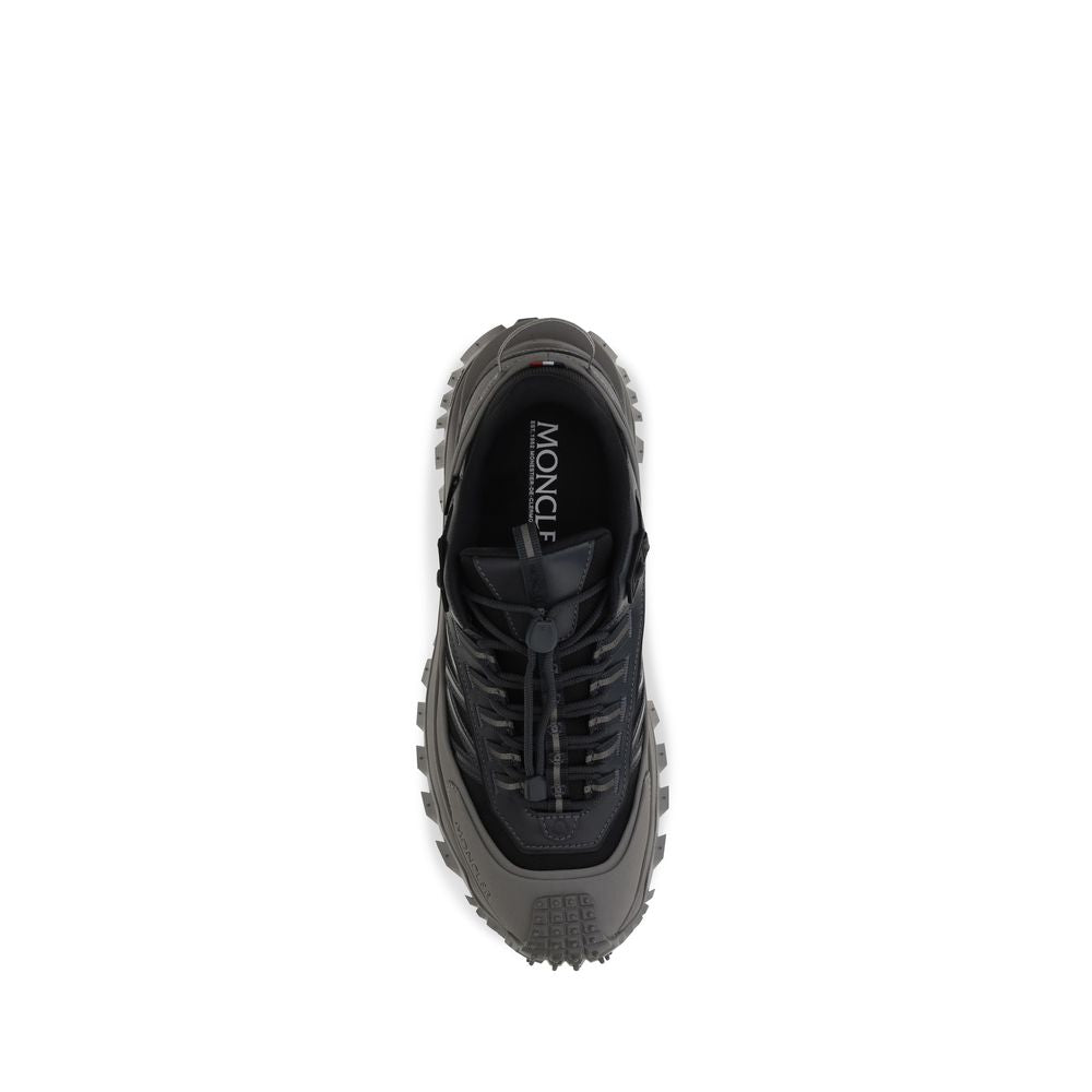 Athletic Sneakers by Moncler for men in bos taurus calf leather gray & signature presents a sleek silhouette, perfectly capturing the athletic style essence of Men's Athletic Bos Taurus Calf Leather Sneakers with its sleek design and premium finish.