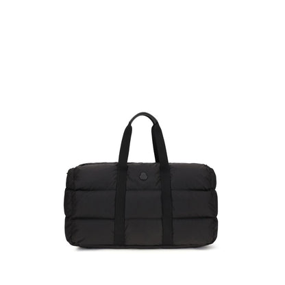 Travel Shoulder Bag by Moncler for men in polyester black & signature features an effortlessly chic silhouette with a secure zipper, ample , and versatile shoulder-strap, adjustable-strap, detachable-strap & handle for effortlessly chic everyday luxury.