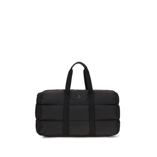 Travel Shoulder Bag by Moncler for men in polyester black & signature features an effortlessly chic silhouette with a secure zipper, ample , and versatile shoulder-strap, adjustable-strap, detachable-strap & handle for effortlessly chic everyday luxury.