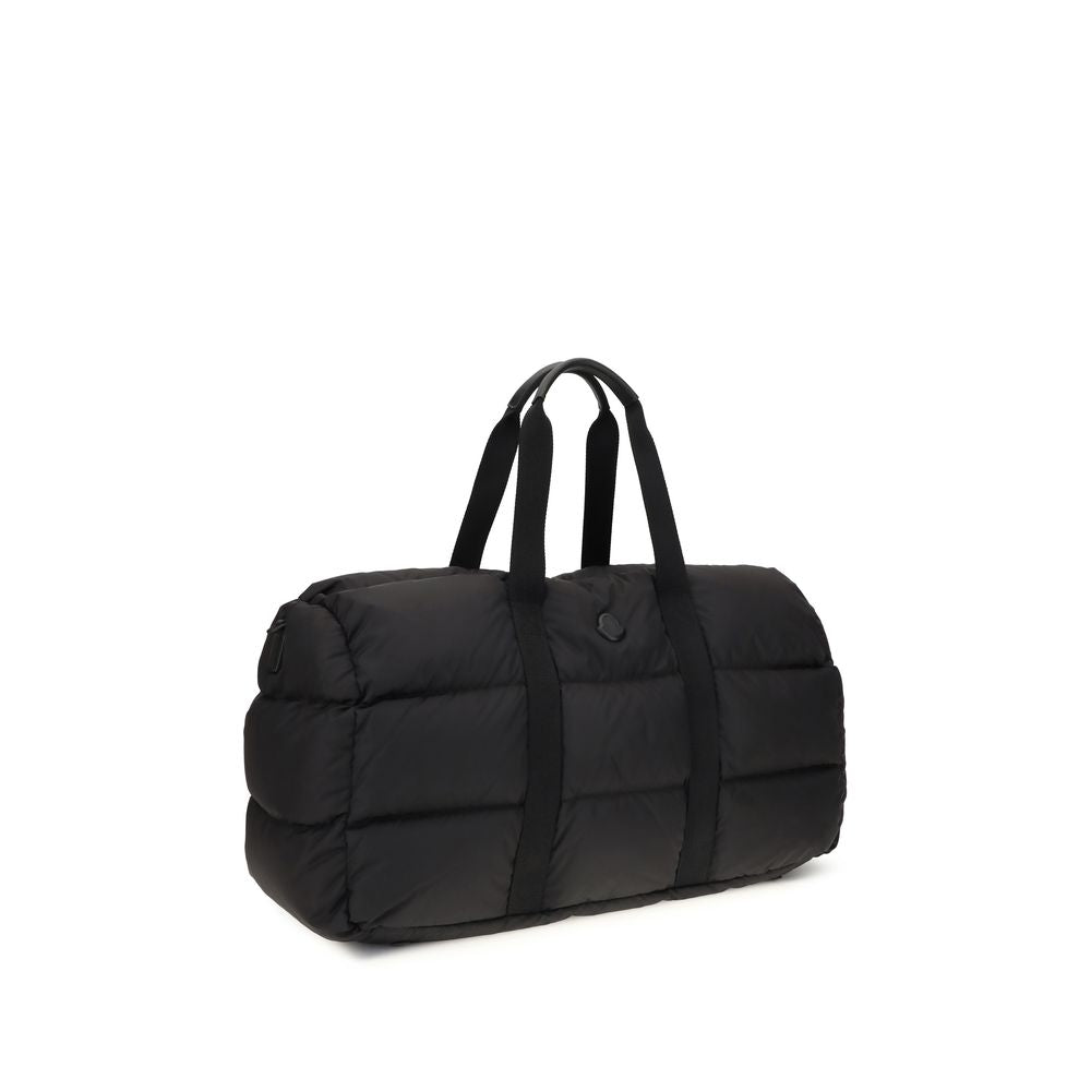 Travel Shoulder Bag by Moncler for men in polyester black & signature features a distinguished silhouette, showcasing a secure zipper and distinguished with versatile shoulder-strap, adjustable-strap, detachable-strap & handle for a distinguished finish.