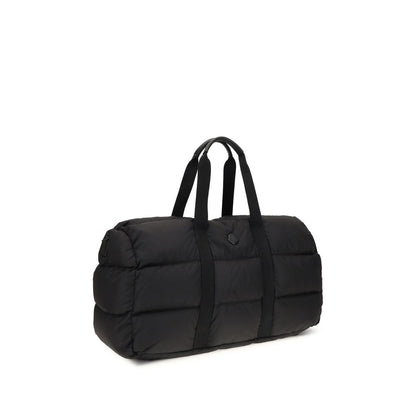 Travel Shoulder Bag by Moncler for men in polyester black & signature features a distinguished silhouette, showcasing a secure zipper and distinguished with versatile shoulder-strap, adjustable-strap, detachable-strap & handle for a distinguished finish.