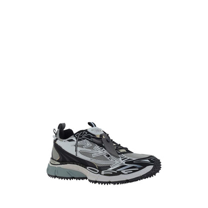 Athletic Sneakers by Off-White for men in polyamide polyester & polyurethane gray, white & signature features an exquisite silhouette, showcasing the premium athletic style of the Men's Athletic Polyamide Polyester & Polyurethane Sneakers with an exquisite finish.