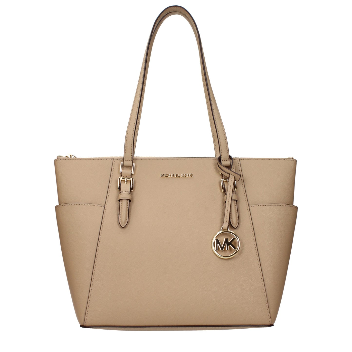 Shoulder Bag by Michael Kors for women in leather beige features an effortlessly chic silhouette with a secure , ample , and versatile shoulder-strap for effortlessly chic everyday luxury.