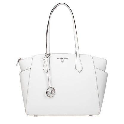 Shoulder Bag by Michael Kors for women in leather white features a effortless chic silhouette with a secure , ample , and versatile shoulder-strap for a effortless chic finish.