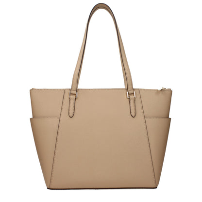 Shoulder Bag by Michael Kors for women in leather beige features a effortless chic silhouette with a secure , ample , and versatile shoulder-strap for a effortless chic finish.