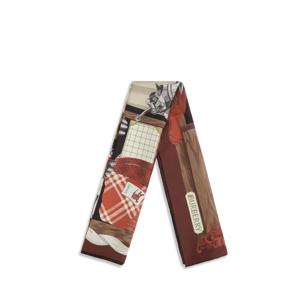 Scarf by Burberry for men in silk twill brown & print presents a effortlessly chic silhouette, artfully capturing the essence of the effortlessly chic Silk Twill Scarf design for a sophisticated look.