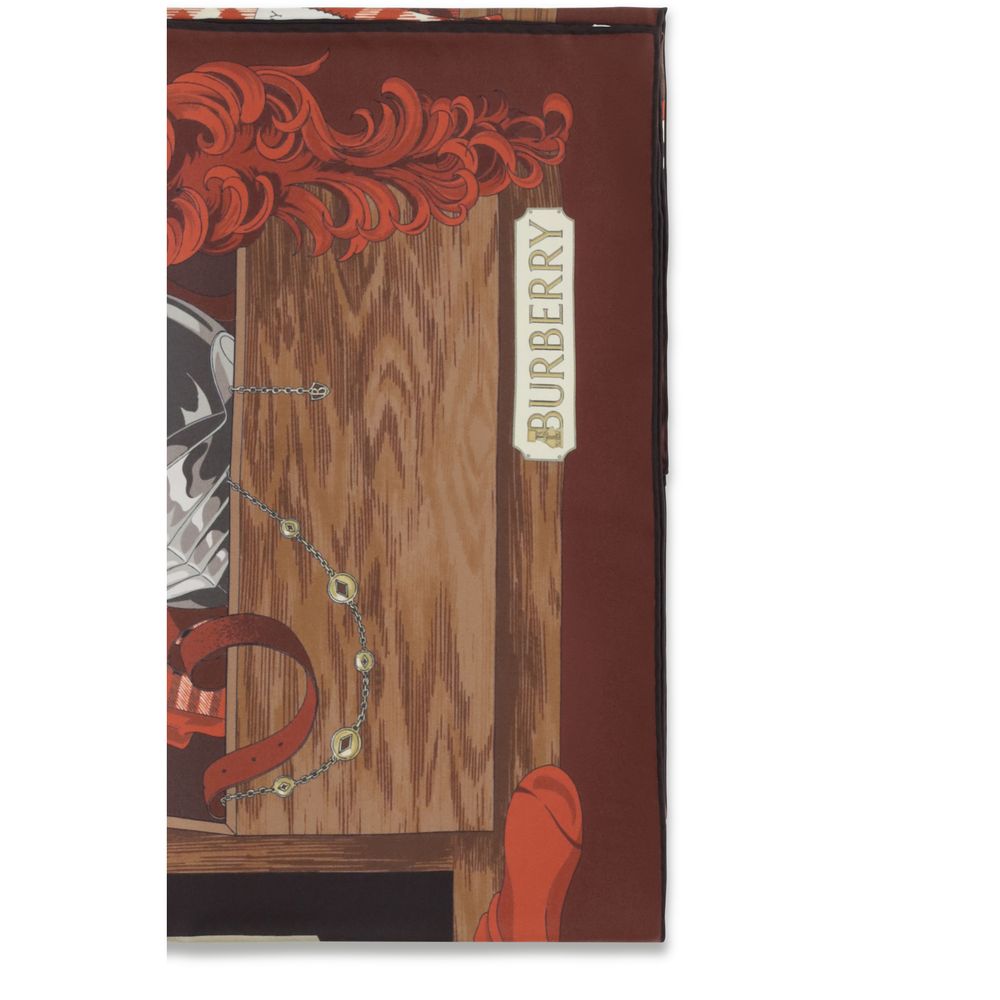 Scarf by Burberry for men in silk twill brown & print showcases a eye catching silhouette, artfully capturing the essence of the eye catching Silk Twill Scarf design for a sophisticated look.
