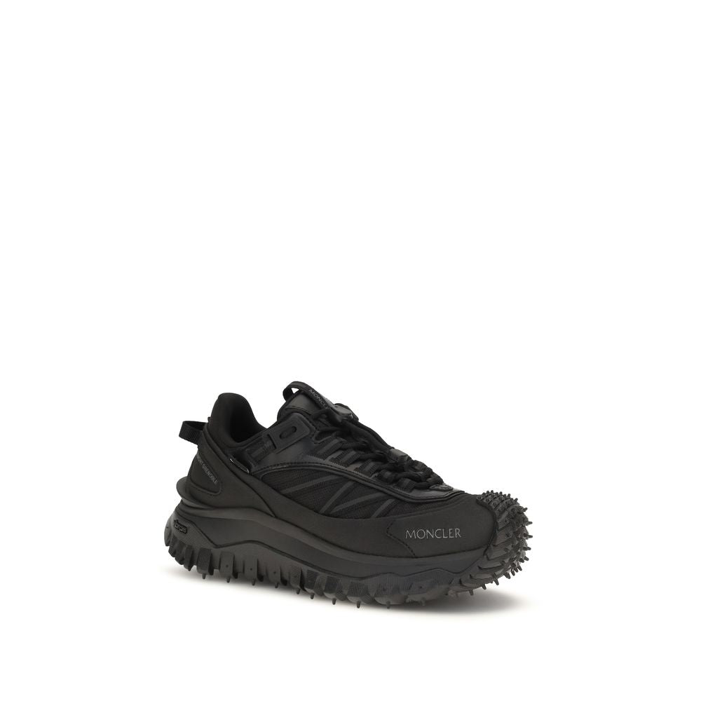 Athletic Sneakers by Moncler for women in bos taurus calf leather black presents a sleek silhouette, perfectly capturing the athletic style essence of Women's Athletic Bos Taurus Calf Leather Sneakers with its sleek design and premium finish.