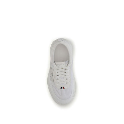 Athletic Sneakers by Moncler for women in tu eva polyamide suede leather white, signature & monogram features an exquisite silhouette, showcasing the premium athletic style of the Women's Athletic TU EVA Polyamide Suede Leather Sneakers with an exquisite finish.