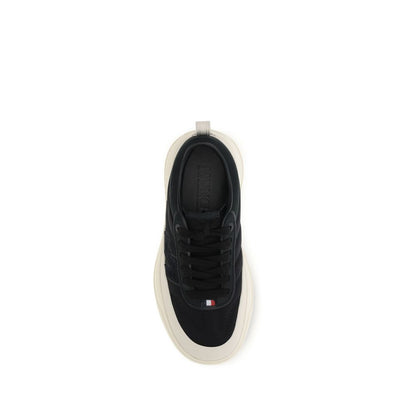 Athletic Sneakers by Moncler for women in eva tu polyamide nubuck leather black, signature & monogram features an exquisite silhouette, showcasing the premium athletic style of the Women's Athletic EVA TU Polyamide Nubuck Leather Sneakers with an exquisite finish.