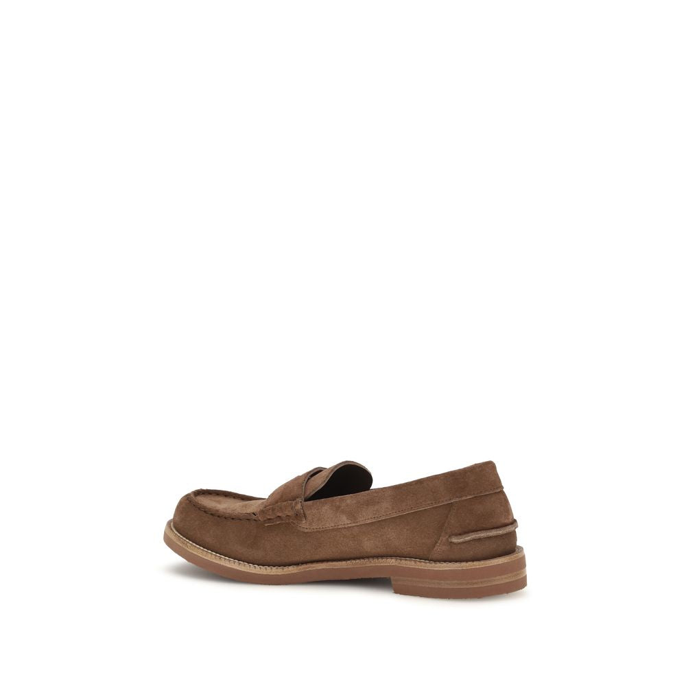 Flat Loafer Slip-On Strap Shoes by Pedro García for women in eva & suede calfskin leather brown & natural showcases a resplendent Women's EVA & Suede Calfskin Leather Flat Loafer Slip-On Strap Shoes aesthetic, defined by its resplendent and elegant flat.