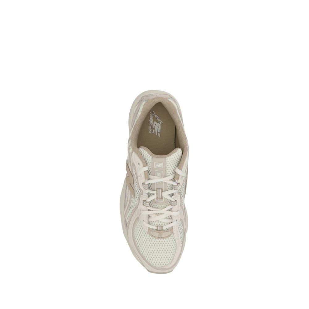 Athletic Sneakers by New Balance for women in bos taurus calf leather white & monogram presents a sleek silhouette, perfectly capturing the athletic style essence of Women's Athletic Bos Taurus Calf Leather Sneakers with its sleek design and premium finish.