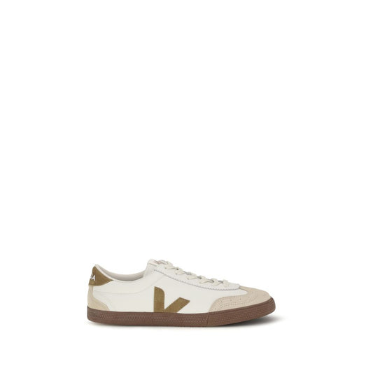 Athletic Sneakers by Veja for men in organic cotton & bos taurus suede calf leather beige showcases an impeccable silhouette, defined by an impeccable athletic style design that perfectly captures the essence of the Men's Athletic Organic Cotton & Bos Taurus Suede Calf Leather Sneakers.