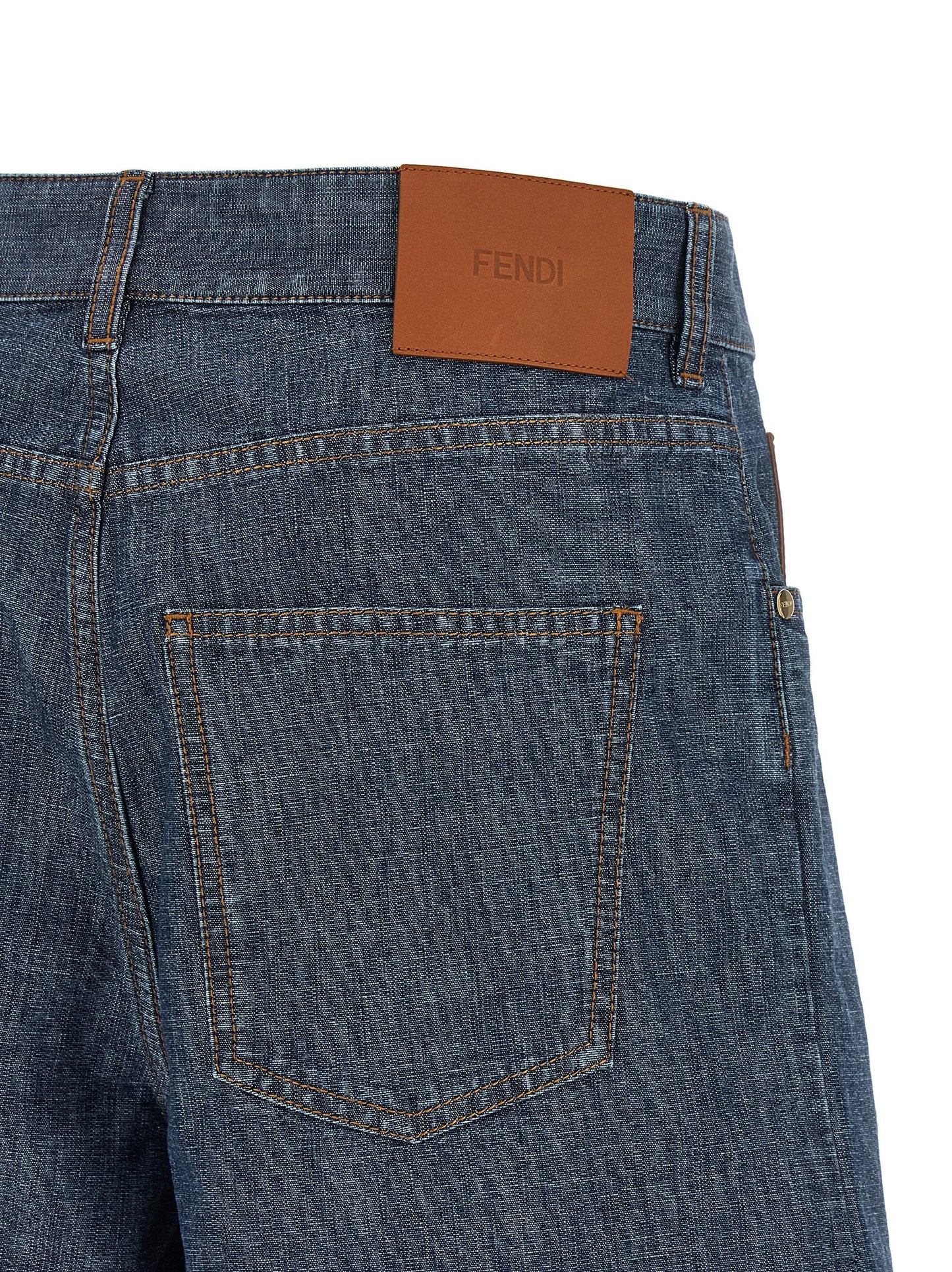 Denim Shorts by Fendi for women in denim cotton & palladium blue & palladium features an effortlessly on trend silhouette, showcasing a effortlessly on trend flared and short cut with a comfortable high rise for a refined look.