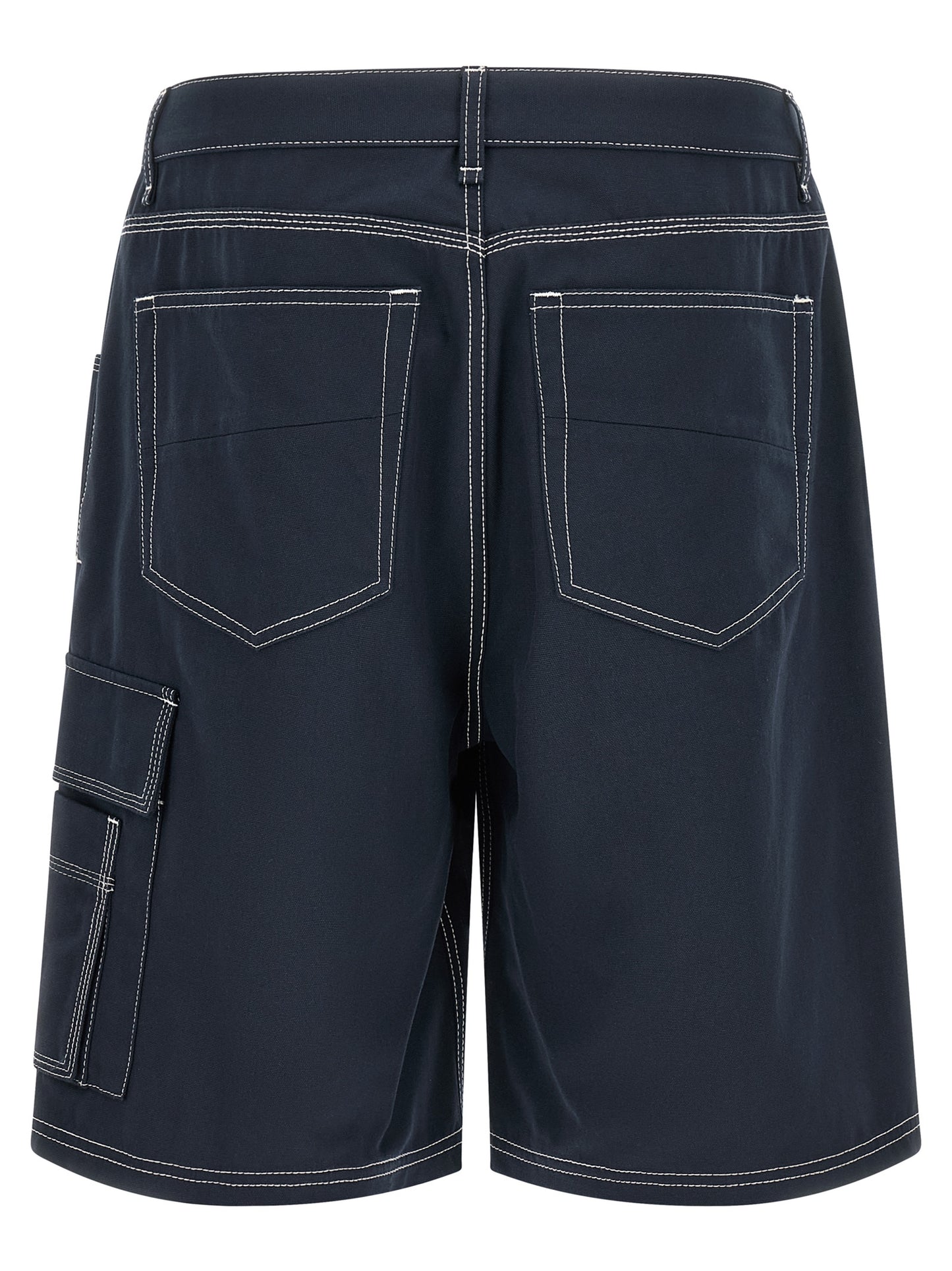 Bermuda Shorts by Fendi for men in cotton canvas navy features a eye catching relaxed-fit and short with a eye catching .