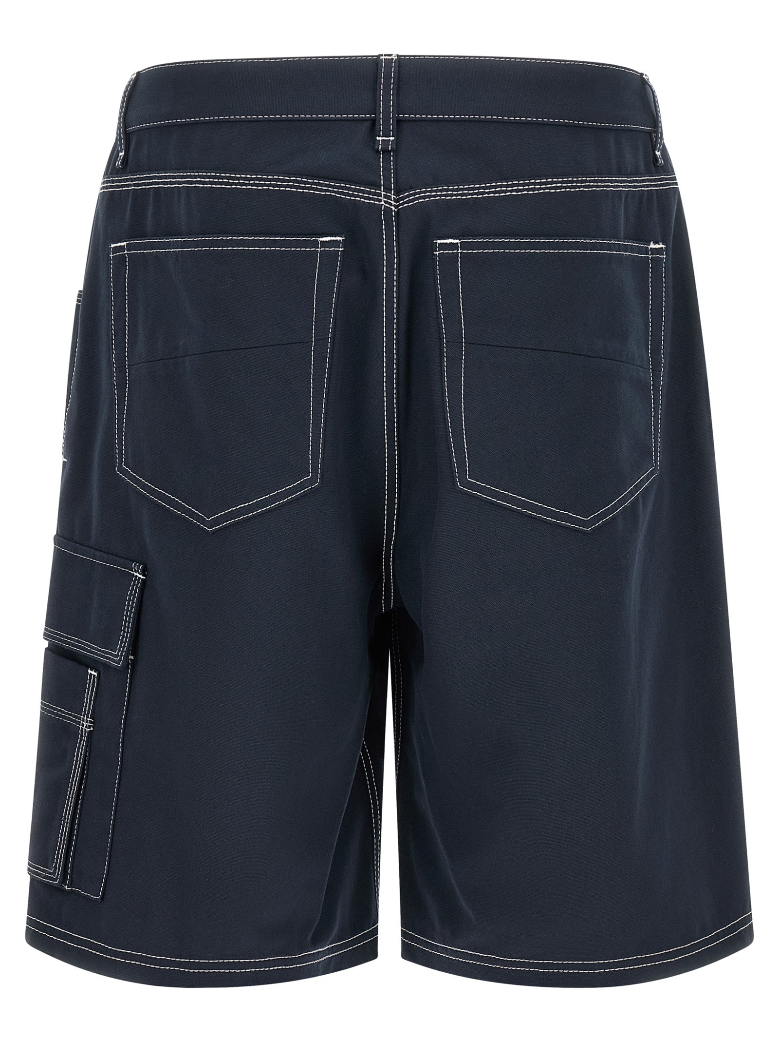 Bermuda Shorts by Fendi for men in cotton canvas navy features a eye catching relaxed-fit and short with a eye catching .