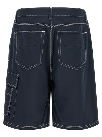 Bermuda Shorts by Fendi for men in cotton canvas navy features a eye catching relaxed-fit and short with a eye catching .