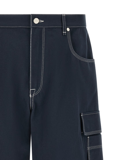 Bermuda Shorts by Fendi for men in cotton canvas navy features an nuanced silhouette, showcasing a nuanced relaxed-fit with a short cut and for a sophisticated, premium finish.