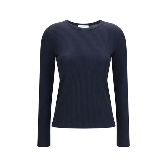 Sweatshirt by Max Mara for women in lyocell & silk blue & signature features an magnificent silhouette, showcasing a sophisticated crew neckline and long-sleeve detail for a truly magnificent finish.