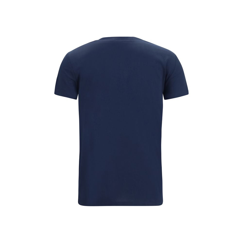 Activewear T-Shirt by Max Mara for women in cotton blue, patterned & monogram features an ergonomic design with , highlighting a ergonomic length and ergonomic crew neckline for a high-performance look.
