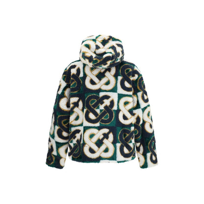 Hooded Windbreaker Jacket by Casablanca for men in mohair polyester acrylic merino wool gold, multicolor, monogram & print features an stylish silhouette, showcasing a sophisticated hooded neckline and performance-driven hooded & windproof for a premium, stylish look.